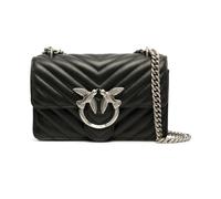 Pinko Sac porté épaule Love One Mini cuir finement grainé noir femme