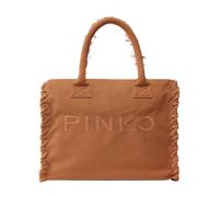 Pinko - Sac Shopper en Coton avec Logo - Femme - Sacs - Brun - Taille: ONE Size