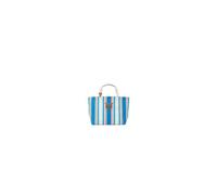 Pinko - Sac Shopper Rayé en Toile Medium - Femme - Sacs - Multicolore - Taille: ONE Size