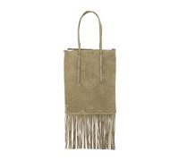 Pinko - Sac shopping en daim avec franges - Femme - Sacs - Beige - Taille: ONE Size