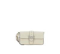 Pinko Sacs à main Love One Slouchy Zip Classic V Blanc Bianco Seta-Matt Silver (Z14E)