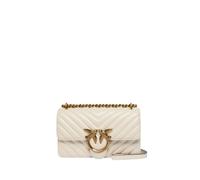 Pinko Sac porté épaule Love One Mini cuir finement grainé blanc femme