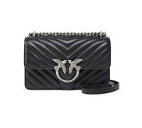 Pinko Sac porté épaule Love One Mini cuir finement grainé noir femme