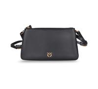 Pinko Sac bandoulière Love One Slouchy cuir lisse noir, bandoulière réglable ONE Size