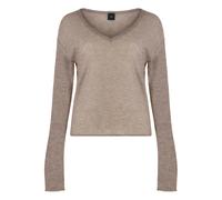 Pinko - Salomone Long Sleeve Sequin Top - Femme - Pulls - Beige - Taille: 38 FR