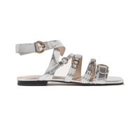 Pinko - Sandale en nappa laminée Marli 08 - Femme - Chaussures - Gris - Taille: 37 EU