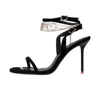 Pinko - Sandales en velours - Femme - Chaussures - Noir - Taille: 39 EU