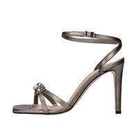 Pinko - Sandales à talons hauts en cuir - Femme - Chaussures - Gris - Taille: 37 EU