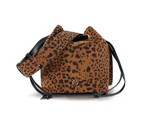 PINKO Secchiello Sac à main Cuir 20 cm brun