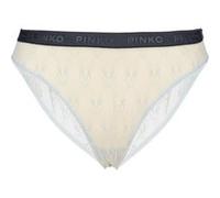 PINKO Senza Parole 2 Slip Pizzo Indemagliato Jacquard C/logo Azure Taille: XS | Culottes Outlet | Femme | Bleu
