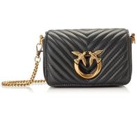 Pinko Sheep, Love Click Micro Mouton Nappa C Femme, Z99Q_Nero-Antique Gold, Taille Unique