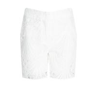 Pinko - Shorts Brodés Taille Haute - Femme - Shorts - Blanc - Taille: 36 FR