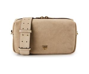 PINKO Shoulder Horizontal Sac à bandoulière Cuir véritable 25 cm beige