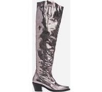PINKO Strauss Texano Cuissard Similp Burnished Grey Taille: 39 | Bottes Outlet | Femme | Gris