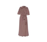 Pinko - Striped Maxi Shirt Dress - Femme - Robes - Brun - Taille: 42 FR