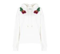 Pinko - Sweat à capuche à Sequins - Femme - Sweatshirts et sweats à capuche - Blanc - Taille: 38 FR