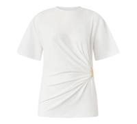 Pinko - T-shirt à manches courtes et col rond - Femme - Tops - Blanc - Taille: 38 FR
