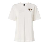 Pinko - T-shirt col rond - Femme - Tops - Blanc - Taille: 36 FR
