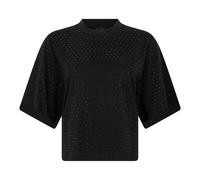 Pinko - T-shirt en coton avec strass - Femme - Tops - Noir - Taille: 40 FR