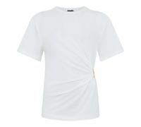 Pinko - T-Shirt en Coton Élastique - Femme - Tops - Blanc - Taille: 38 FR