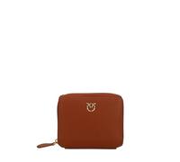 Pinko Taylor Zip Around Veau Soie Accessoires de Voyage Portefeuilles Femme, Marron (L48QQ), 11X3X13, Portefeuille fermeture éclair Around