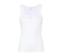 Pinko - Top Sans Manches Blanc Brodé Oiseaux de l`Amour - Femme - Tops - Blanc - Taille: 44 FR