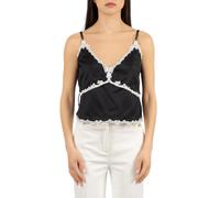 Pinko - Canazei Top Twill Fluido - Femme - Tops - Noir - Taille: 40 FR