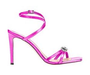PINKO Trichopilia Sandalo Nappa Laminata Light Beetroot Taille: 41 | Sandales Outlet | Femme | Marron