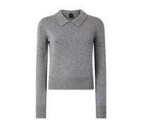 Pinko - Ventotene Sweater - Femme - Pulls - Gris - Taille: 38 FR