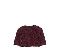 Pinko - Veste Courte en Dentelle - Femme - Blouses et Chemises - Rouge - Taille: 36 FR