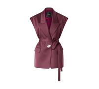 Pinko - Veste sans manches en satin - Femme - Vestes - Brun - Taille: 38 FR