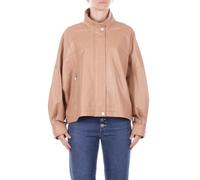 Pinko - Blouson en cuir Nappa - Femme - Vestes - Beige - Taille: 38 FR