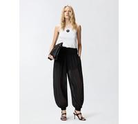 Pinko viscose du pantalon voile ss26 NERO LIMOUSINE (Z99) M