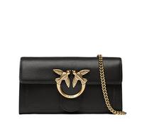 Pinko Wallet, Love One Portefeuille C Vitello SETA Femme, Z99Q_Nero-Antique Gold