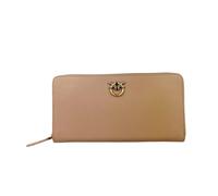 Pinko - Zip Around Vitello Seta - Femme - Accessoires - Beige - Taille: ONE Size