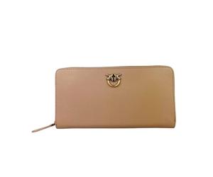 Pinko - Zip Around Vitello Seta - Femme - Accessoires - Beige - Taille: ONE Size