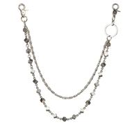 PINKPIN Porte-clés portefeuille avec dés pour jeans, portefeuilles et ceintures, punk rock et streetwear décontracté, accessoires de vêtements de rue, chaîne superposée pour homme et femme, Argenté