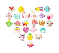 PinkSheep Bagues à bijoux pour petite fille dans une boîte, réglable, pas de doublure, bague pour fille qui joue et se déguise