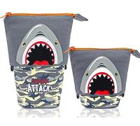 PinkSheep Porte-Crayon télescopique Mignon, Pochette de Rangement colorée pour transformateur rétractable, Sacs de Rangement en Toile à Double Usage avec Fermeture éclair pour Enfants et étudiants