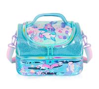 PinkSheep Sac Isotherme Repas Enfant Double Étage, Sac à Goûter avec Sangle Réglable, Grand Format pour Garçons et Filles (Sirène-B)