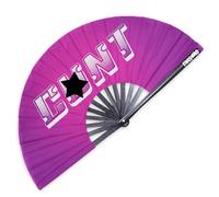 Pinkswag C*NT Éventail rose clack - Éventail féministe audacieux, accessoire LGBTQ+ Pride en rose vif et blanc