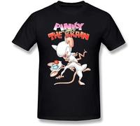 Pinky and The Brain Men‘S Fashion T-Shirt Manches Courtes(Small)