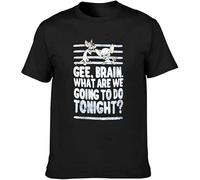 Pinky and The Brain Talking Retro Poster T Shirt Blacks