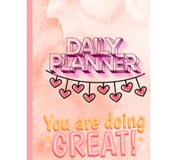 Pinky Colorful Daily Planner Notebook - 8.5"x11" Calendar, To-Do List, Priorities, Appointments, Mood & Weather Tracker, 90 Pages of Productivity & Organization