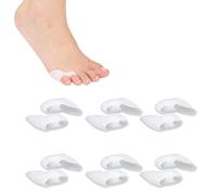 Pinky Lot de 6 Paire séparateurs d'orteils en gel pour orteils qui se chevauchent, orteils rosés, séparateurs de petits orteils pour friction, protection anti-ampoules au milieu