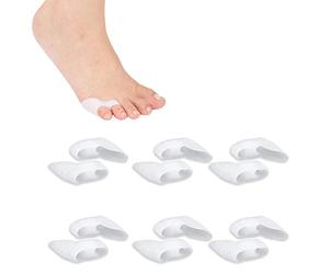 Pinky Lot de 6 Paire séparateurs d'orteils en gel pour orteils qui se chevauchent, orteils rosés, séparateurs de petits orteils pour friction, protection anti-ampoules au milieu