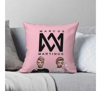 Pinky Marcus & Martinus Taie d'oreiller carrée en polyester et lin Motif velours Fermeture éclair Décor Canapé Housse de coussin en gros