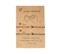 Pinky Promise Bracelets Couple Matching Luminous Z5N8 Bracelet pour femme, taille unique, papier, Pas de gemme