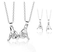 Pinky Promise Lot de 2 Colliers d Amitié de Relation Assortis pour Meilleur Ami, Petit Ami, Âme Sœur avec Crochet