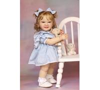 Pinky Reborn Poupée Taille Bébé énorme 28 Pouces 70 cm Souple Silicone Vinyle Réaliste Reborn Baby Dolls Poupée d'art de Peau Douce et Tactile Réaliste